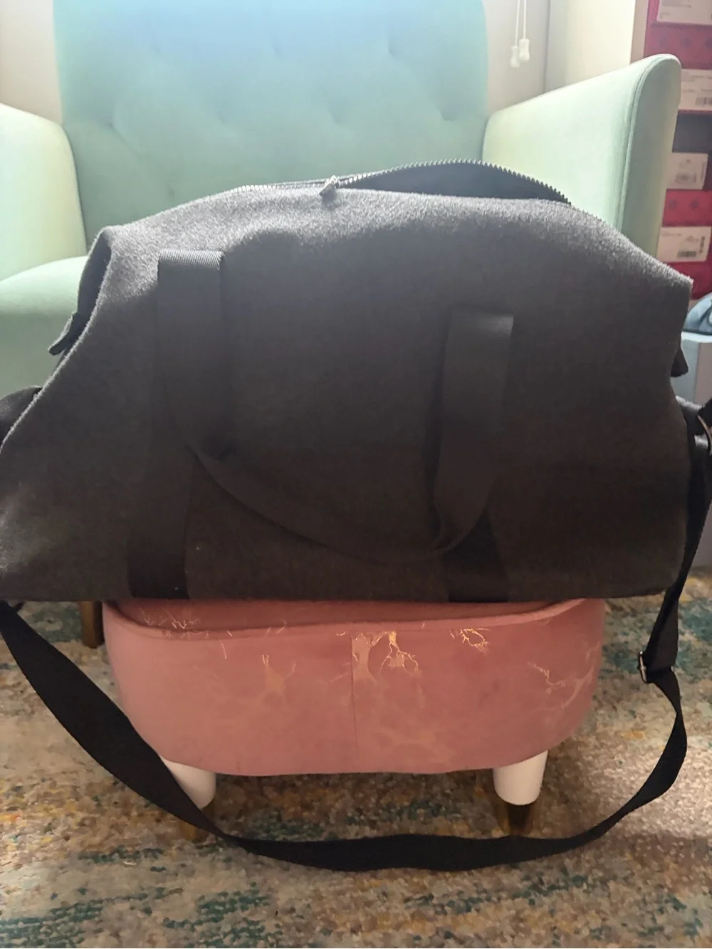 Coach Fragrance Black & Charcoal Men's Duffel Bag